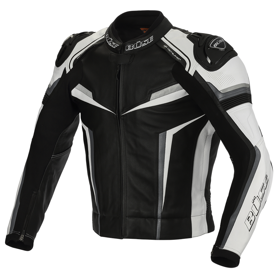 BUSE MC-Skin Jacket Mille sort /hvid