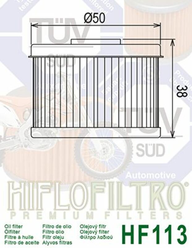 HIFLOFILTRO Oil Filter - HF113 HF113