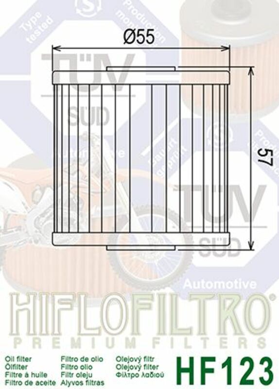 HIFLOFILTRO Oil Filter - HF123 HF123