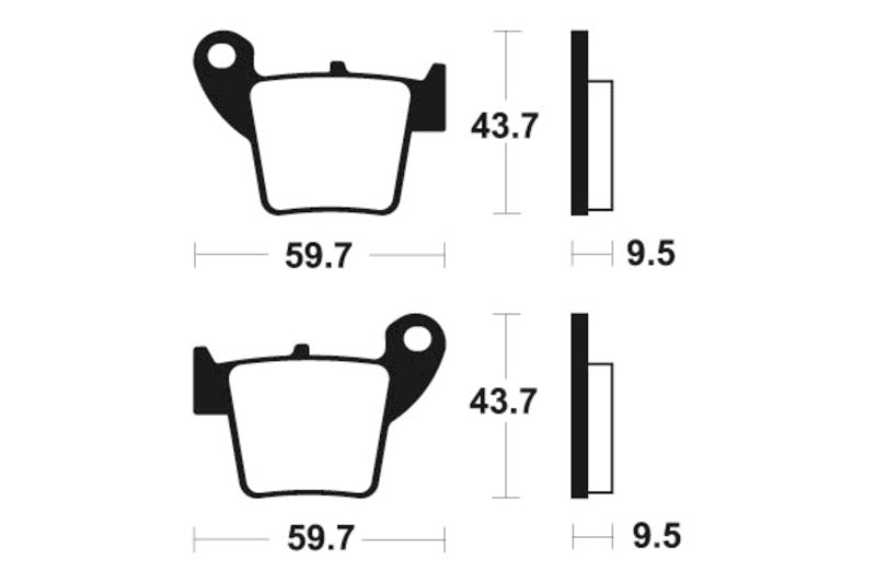 Tecnium Street Organic Brake Pads - MA277 1022454