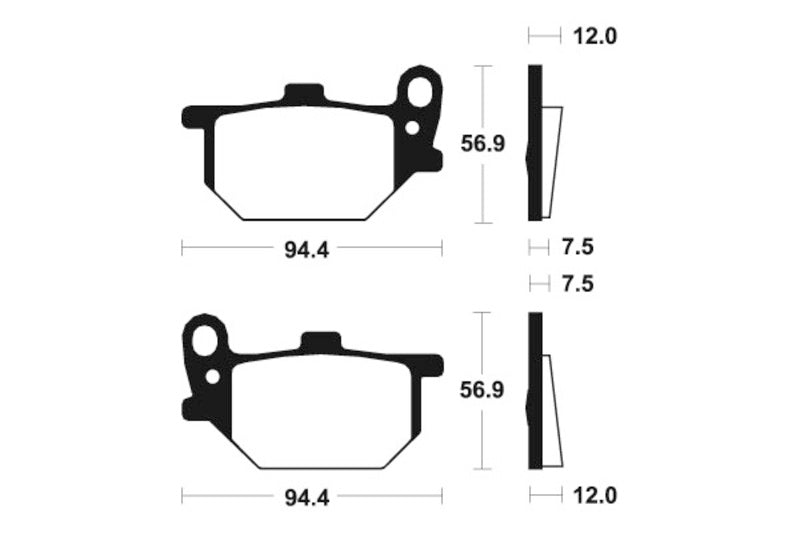 Tecnium Street Organic Brake Pads - MA28 1022456