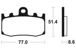 Tecnium Street Organic Brake Pads - MA296 1022467