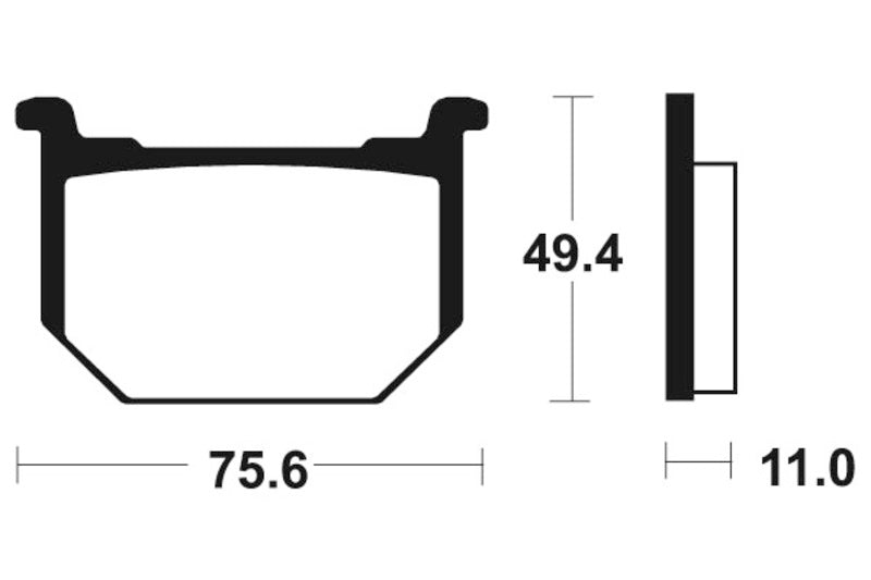 Tecnium Street Organic Brake Pads - MA33 1022481