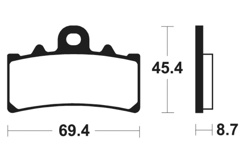 Tecnium Street Organic Brake Pads - MA377 1022496