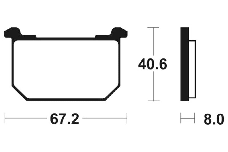 Tecnium Street Organic Brake Pads - MA39 1022501