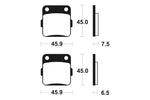 Tecnium Street Organic Brake Pads - MA62 1022536