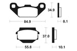 Tecnium Street Organic Brake Pads - MA91 1022561