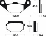 Tecnium Scooter Organic Brake Pads - ME245 1022652