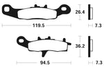 Tecnium MX/ATV sintrede metalbremseklodser - MO226 1022860