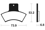 Tecnium MX/ATV sintrede metalbremseklodser - MO255 1022864