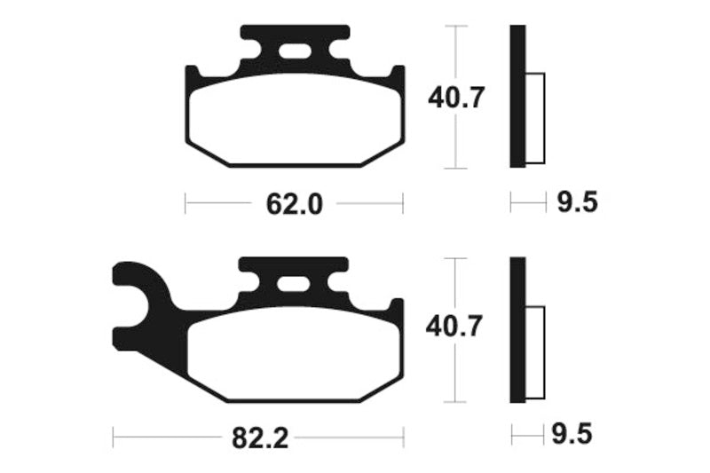 Tecnium MX/ATV sintrede metalbremseklodser - MO267 1022868