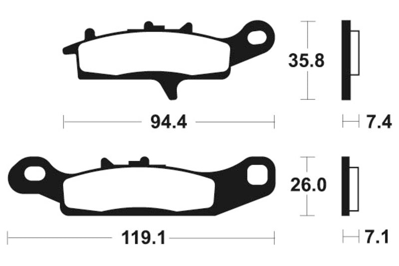 Tecnium MX/ATV sintrede metalbremseklodser - MO301 1022879