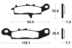 Tecnium MX/ATV sintrede metalbremseklodser - MO301 1022879