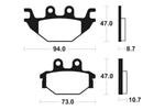 Tecnium MX/ATV sintrede metalbremseklodser - MO310 1022880