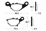 Tecnium MX/ATV sintrede metalbremseklodser - MO320 1022883