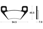 Tecnium MX/ATV sintrede metalbremseklodser - MO322 1022884