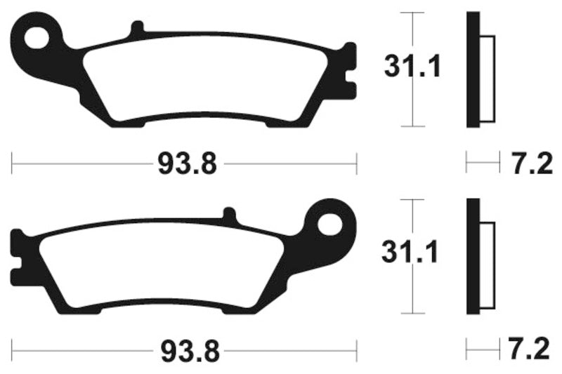 Tecnium MX/ATV Sintered Metal Brake Pads - MO340 102288888888888888888