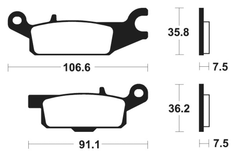 Tecnium MX/ATV Sintered Metal Brake Pads - MO350 1022891