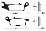 Tecnium MX/ATV sintrede metalbremseklodser - MO351 1022892