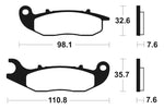 Tecnium MX/ATV sintrede metalbremseklodser - MO359 1022894