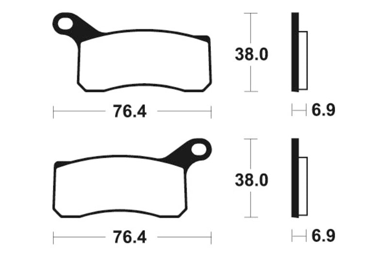 Tecnium MX/ATV Sintered Metal Brake Pads - MO366 1022896