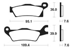 Tecnium MX/ATV sintrede metalbremseklodser - MO411 1022909