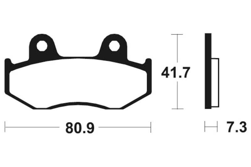 Tecnium MX/ATV sintrede metalbremseklodser - MO58 1022914