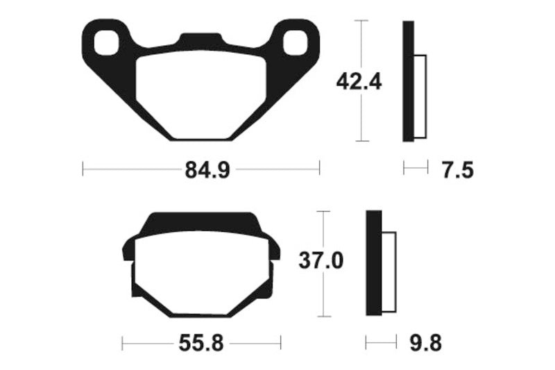 Tecnium MX/ATV sintrede metalbremseklodser - MO86 1022922