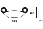 Tecnium MX/ATV sintrede metalbremseklodser - MOA142 1022927