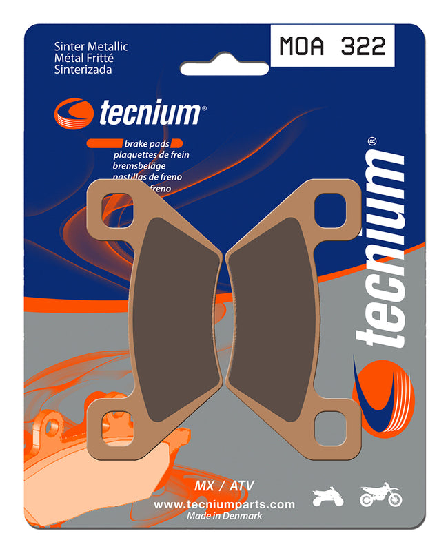 Tecnium MX/ATV Sintered Metal Brake Pads - MOA322 1022936