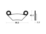 Tecnium MX/ATV sintrede metalbremseklodser - MOA399 1022940