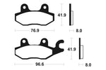 Tecnium racing MX/ATV sintrede metalbremseklodser - Mor138 1022949