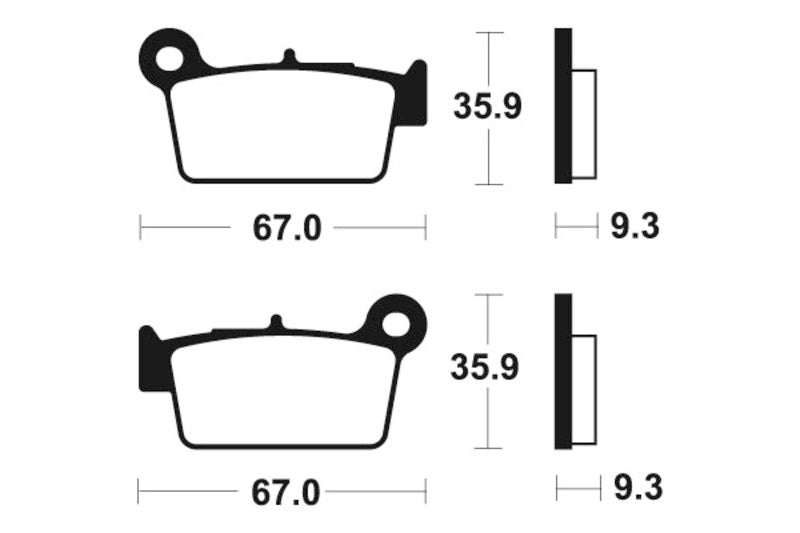 Tecnium racing MX/ATV sintrede metalbremseklodser - Mor290 1022975