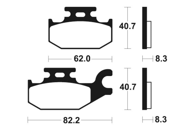 Tecnium racing MX/ATV sintrede metalbremseklodser - Mor335 1022988