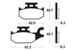 Tecnium racing MX/ATV sintrede metalbremseklodser - Mor335 1022988