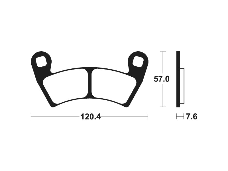 Tecnium racing MX/ATV sintrede metalbremseklodser - Mor397 1023005