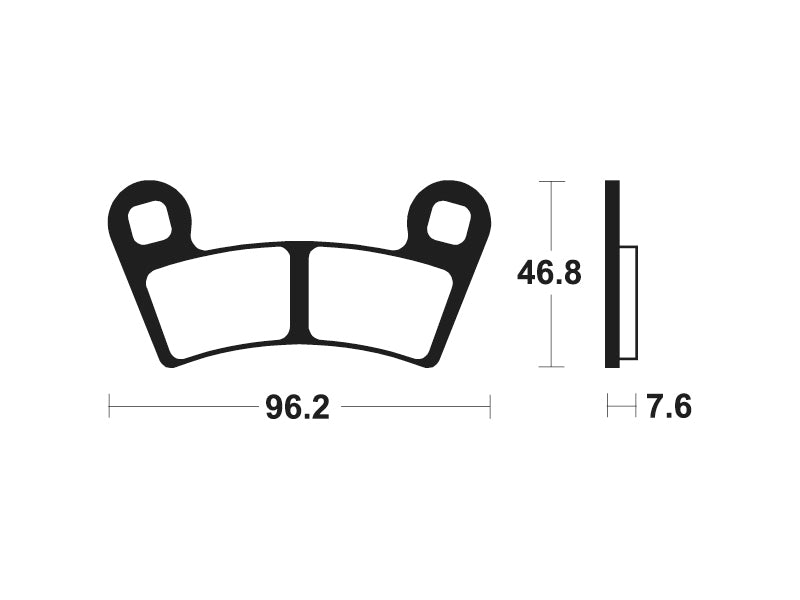 Tecnium racing MX/ATV sintrede metalbremseklodser - Mor398 1023006