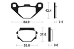 Tecnium racing MX/ATV sintrede metalbremseklodser - Mor46 1023018