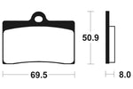 Tecnium racing MX/ATV sintrede metalbremseklodser - Mor66 1023022