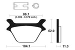 Tecnium Street Performance Sintered Metal Brake Pads - MR169 1023046