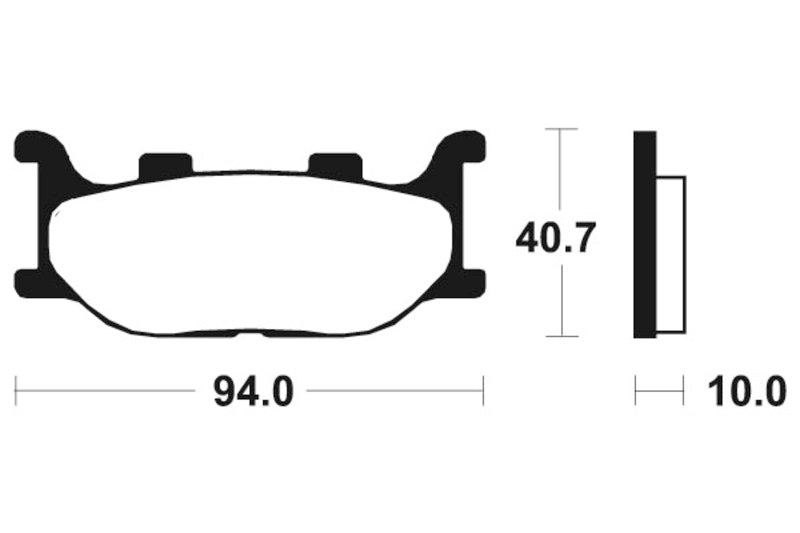 Tecnium maxi scooter sintrede metalbremseklodser - MSS191 1023186