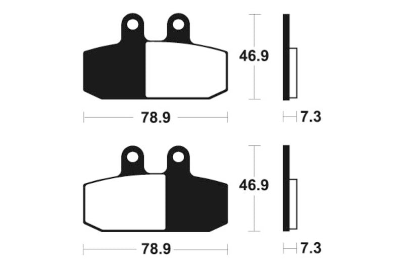 Tecnium maxi scooter sintrede metalbremseklodser - MSS293 1023207