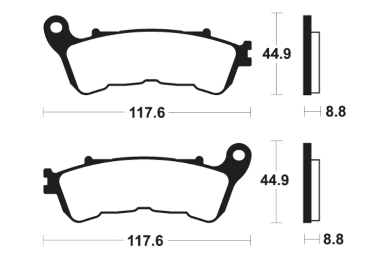 Tecnium maxi scooter sintrede metalbremseklodser - MSS328 1023213