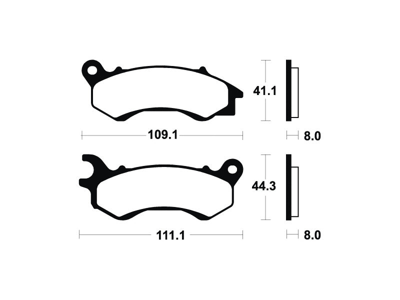 Tecnium maxi scooter sintrede metalbremseklodser - MSS373 1023222