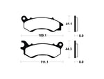 Tecnium maxi scooter sintrede metalbremseklodser - MSS373 1023222