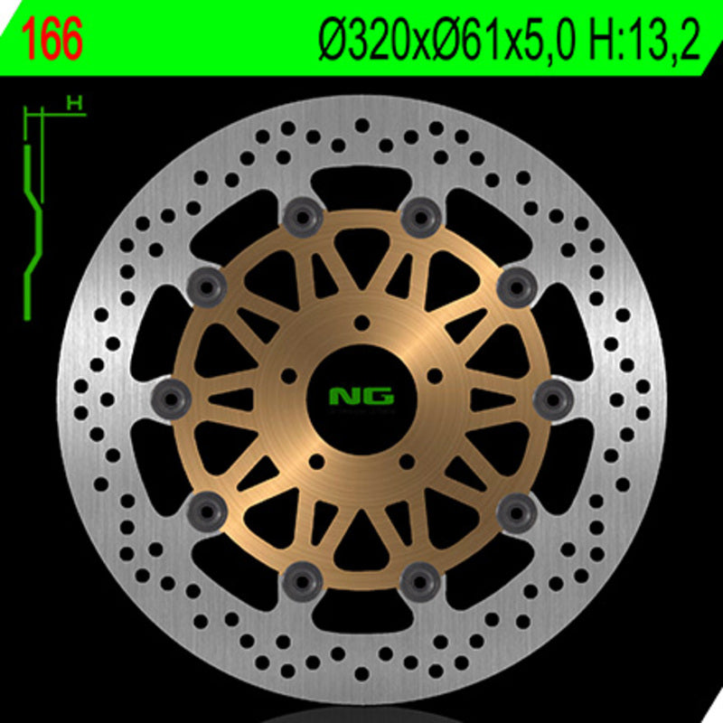 NG Brake Disc Runde 166