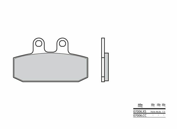BREMBO Scooter Carbon Ceramic Brake pads - 07006 07006 