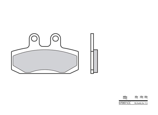 Brembo Scooter Carbon Ceramic Brake Pads - 07007cc 07007