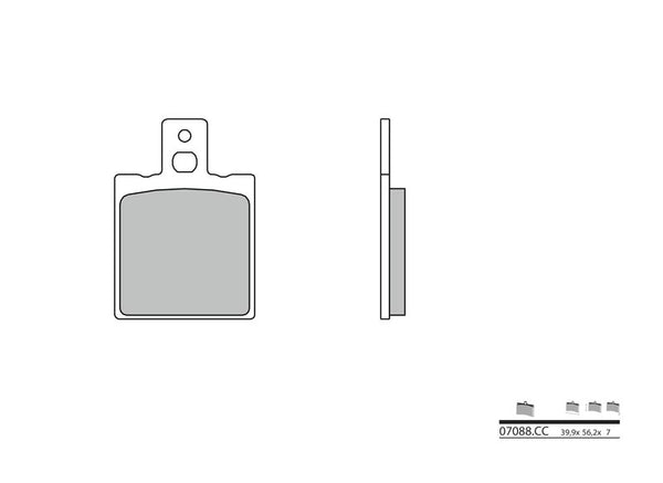 Brembo Scooter Carbon Ceramic Brake Pads - 07088cc 07088