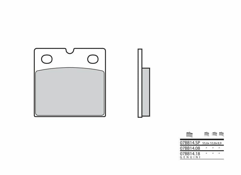 BREMBO Street Carbon Ceramic Brake pads - 07BB1408 07BB1408